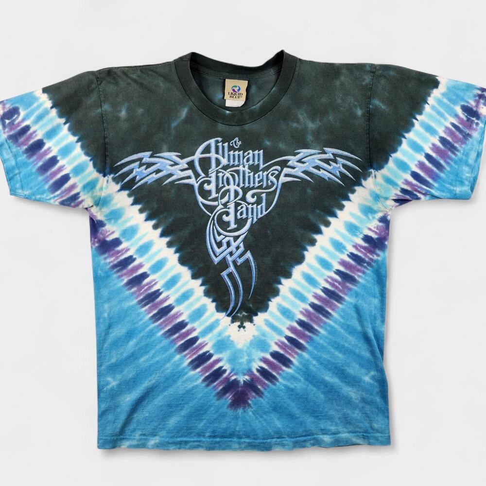 Allman Brothers Band Shirt Mens Medium Tie Dye Blue 2006 Beacon Concert Made USA